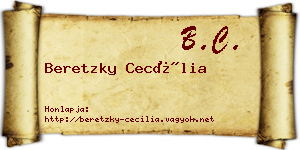 Beretzky Cecília névjegykártya
